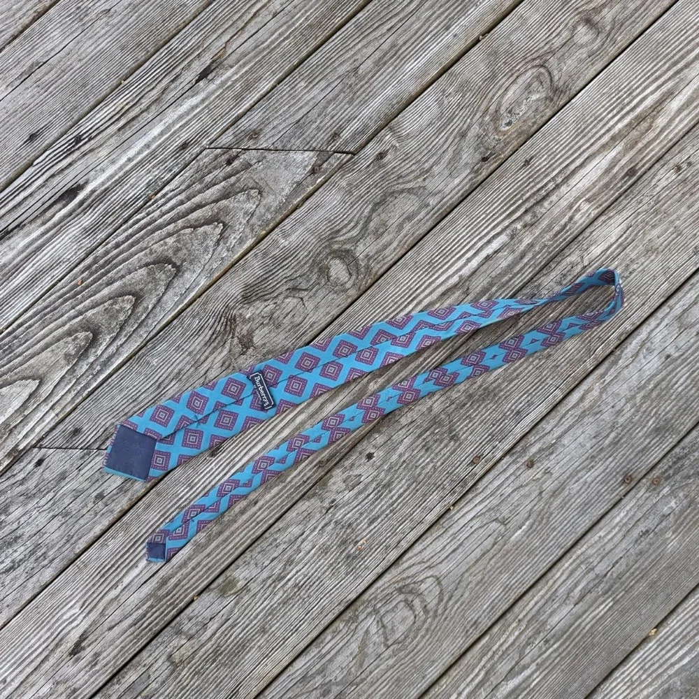 Vintage 90's Burberry Geometric Print Neck Tie